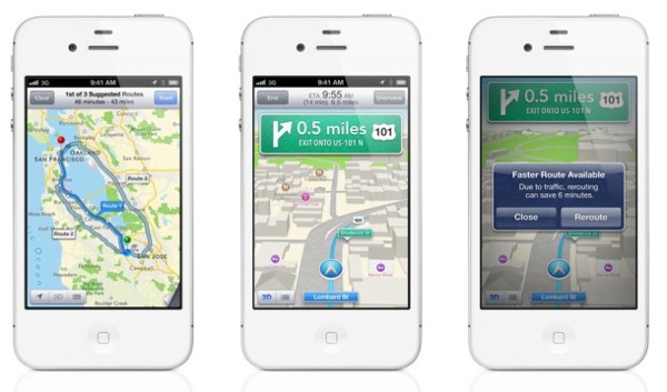 замена apple картам на iOS